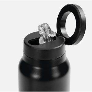 Термобутылка Magnus с магнитным держателем для телефона (черный)