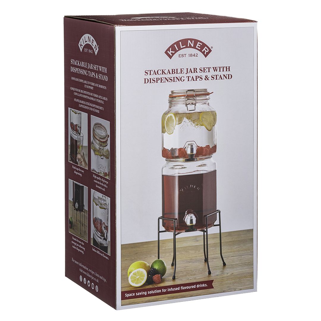 Набор из 2-х диспенсеров на подставке Kilner (2.1 л и 3,1 л) Набор из 2-х диспенсеров на подставке Kilner (2.1 л и 3,1 л)