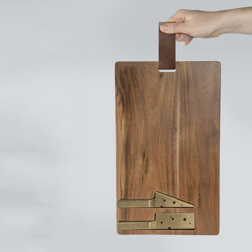 Доска для нарезки сыра + 2 ножа Cheeseporn