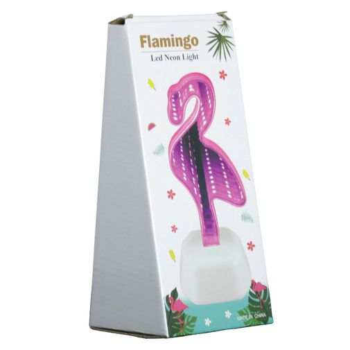 Зеркальный 3D Светильник Фламинго (с эффектом тоннеля)