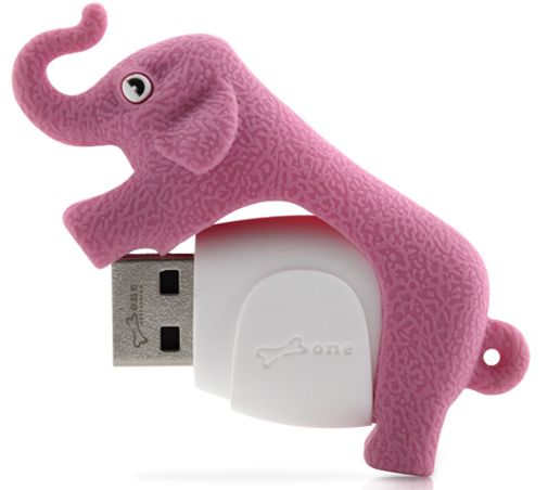 Флешка Слон Розовый 4 Гб Флешка Слон Розовый 4 Гб