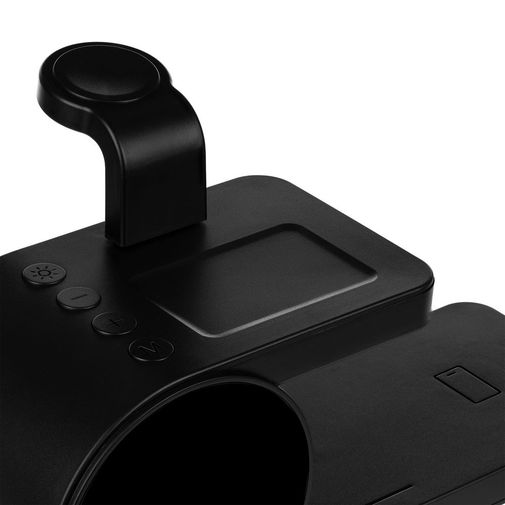 Станция беспроводной зарядки с часами fullStack (Черная) Станция беспроводной зарядки с часами fullStack (Черная)