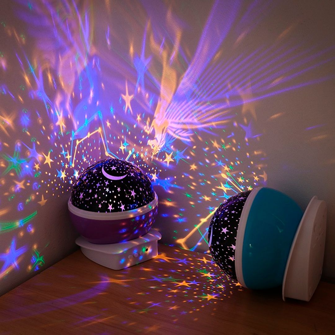 Вращающийся Ночник звездного неба с единорогом