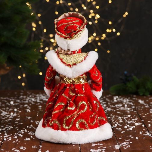 Снегурочка Шик в красной шубке, двигается (30 см) Снегурочка Шик в красной шубке, двигается (30 см)