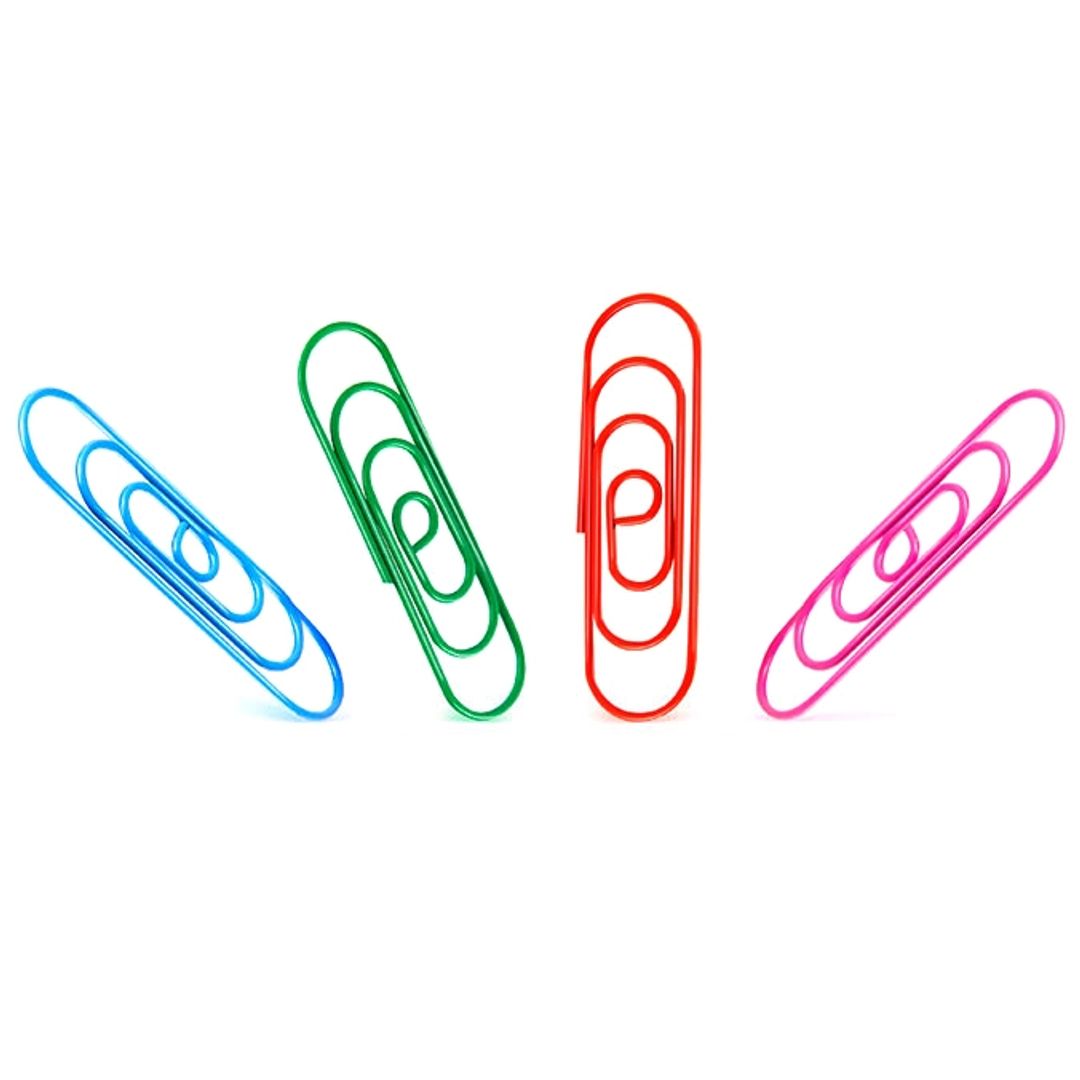 Набор скрепок Скрепкус Четырех цветов Набор скрепок Скрепкус Четырех цветов