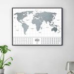 Скретч-карта мира Travel Map Flags World (на английском)