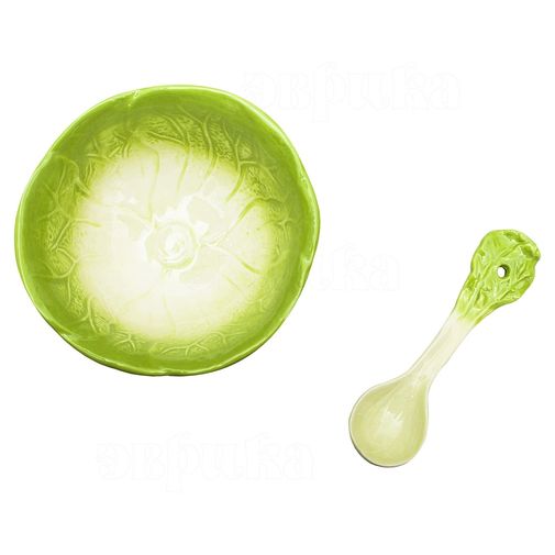 Салатница с ложкой Салат