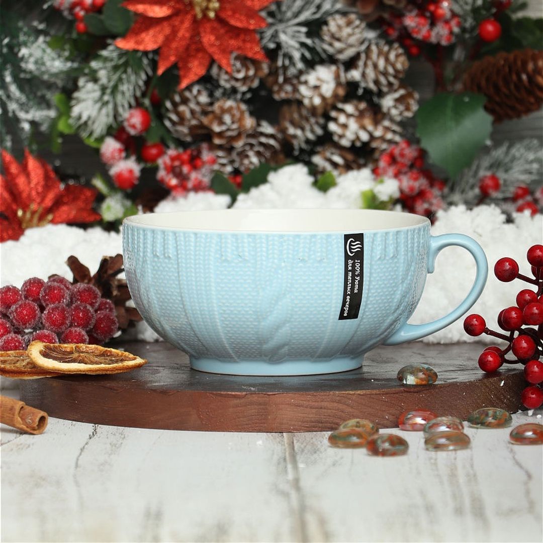 Вязаная кружка-бульонница Для теплых вечеров Вязаная кружка-бульонница Для теплых вечеров