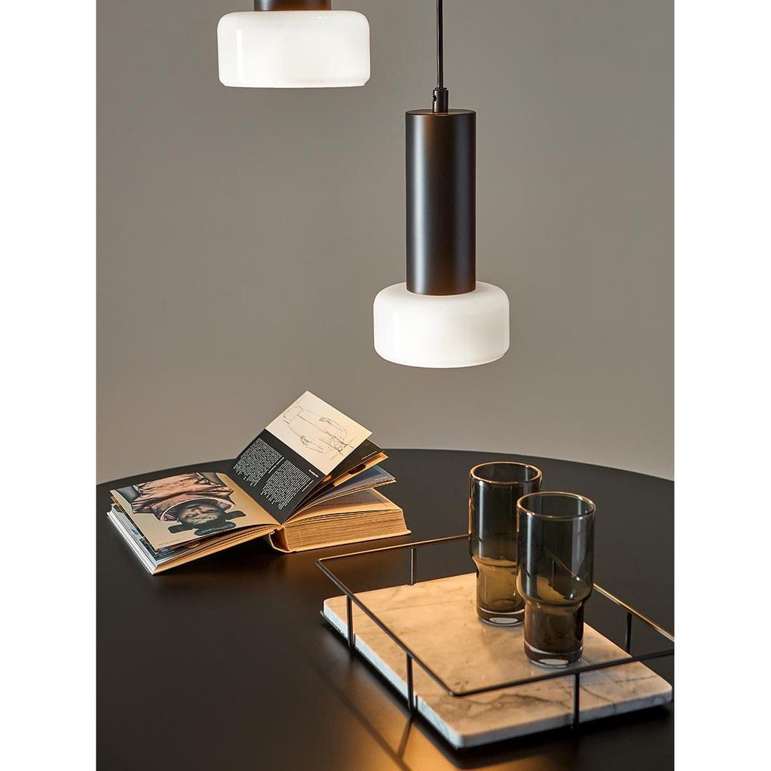 Светильник подвесной каскадный Fungus, 15х25 см, 3 плафона, белый/черный