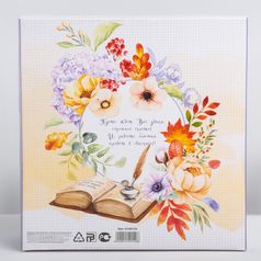Подарочный набор ежедневник и термостакан Классному учителю цветы и книга
