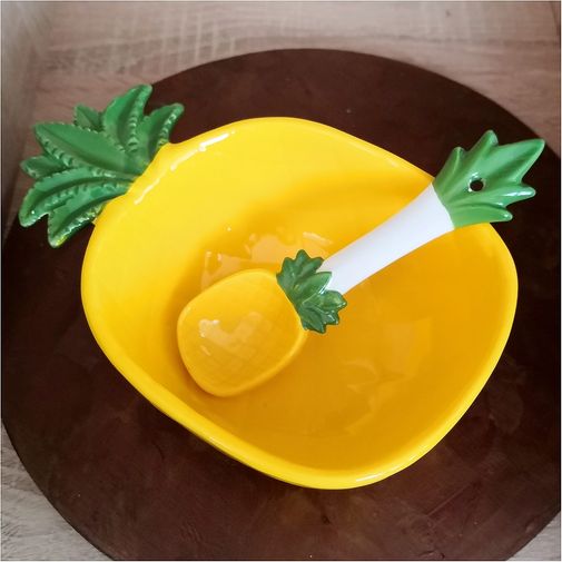 Салатница с ложкой Ананас