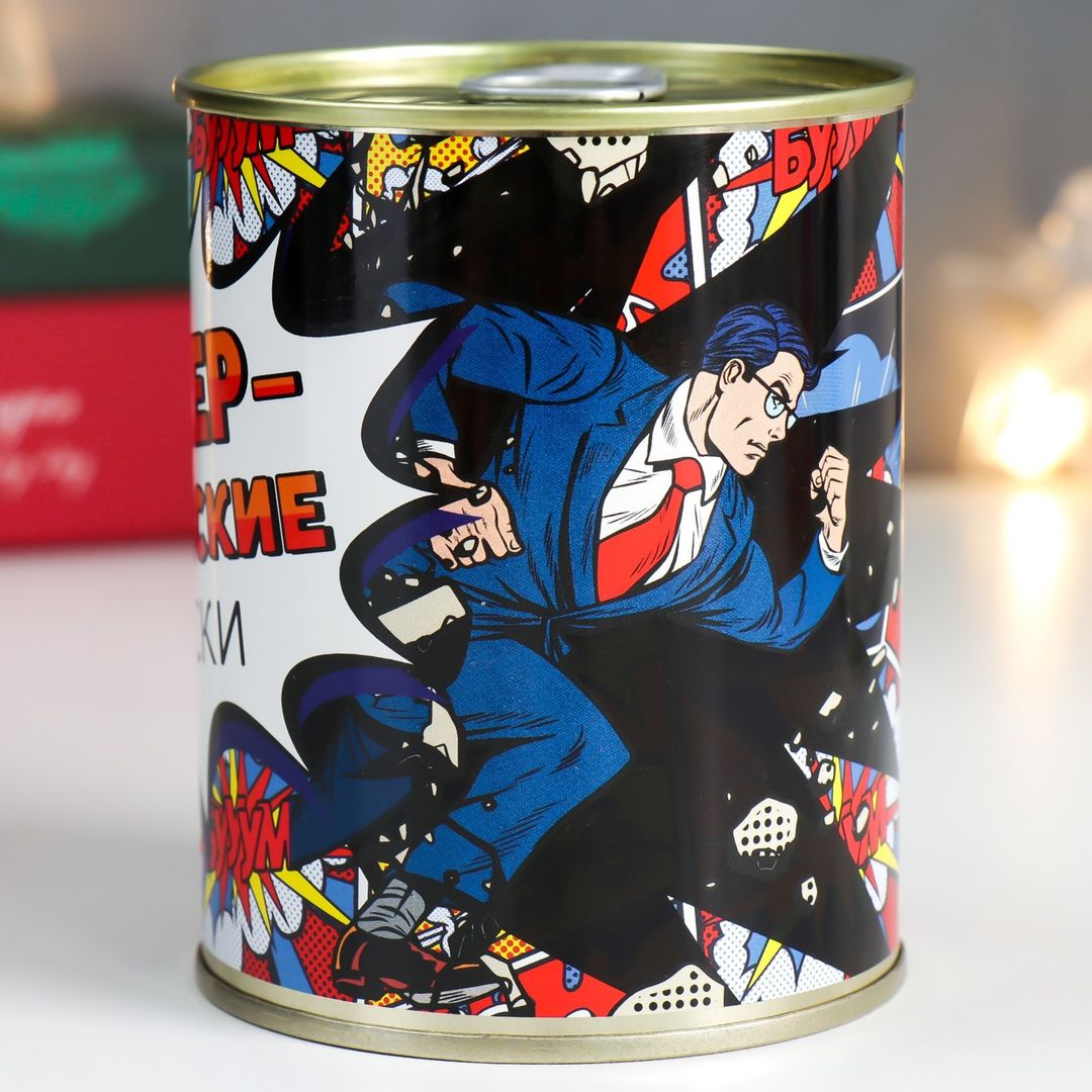 Носки в банке Супер-геройские