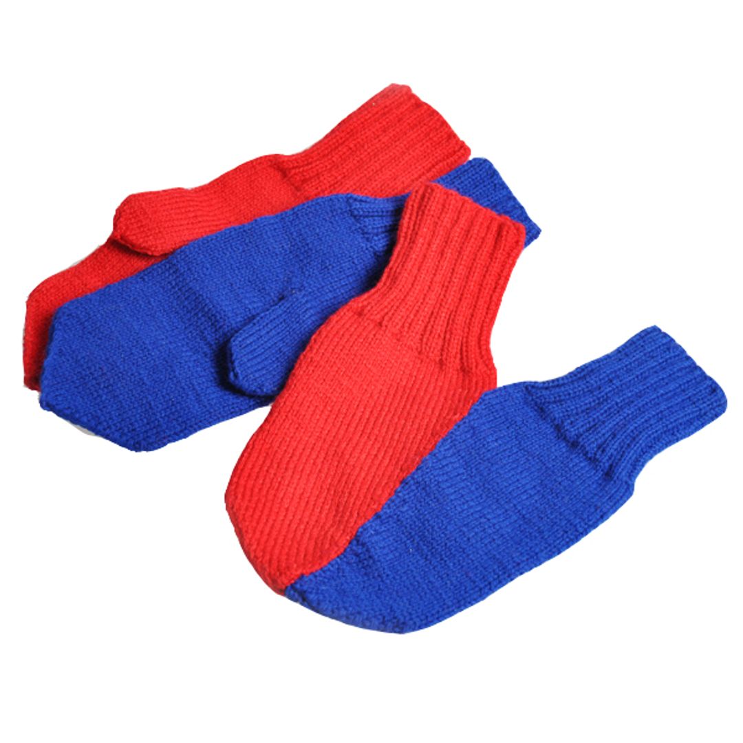 Варежки для влюбленных Красно-Синие