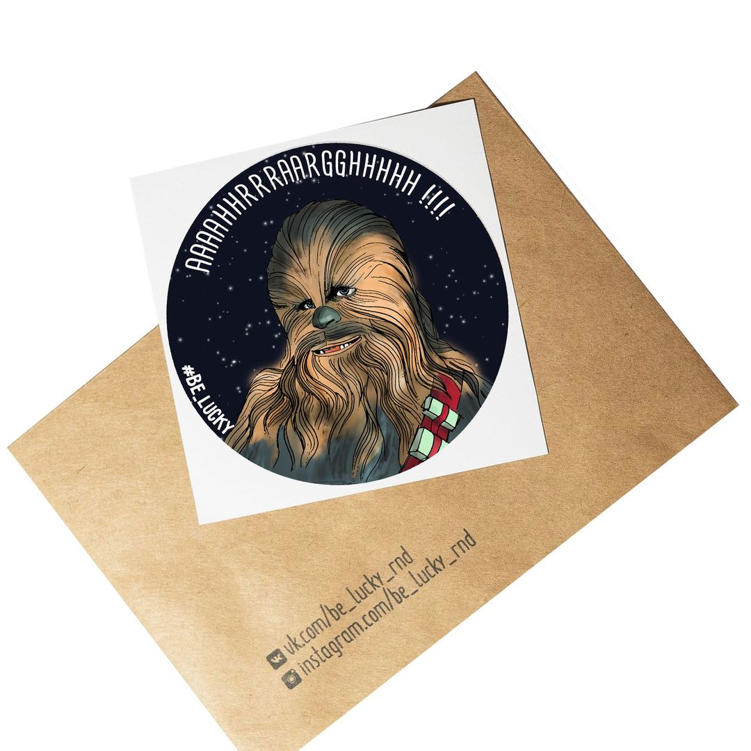 Стикер Star Wars Чубакка Стикер Star Wars Чубакка