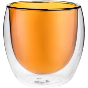 Стакан с двойными стенками Glass Bubble (Желтый)