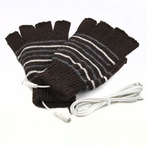 Перчатки с подогревом от USB Коричневые
