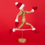 Подвеска на елку Вьюжка (варежки, красный)