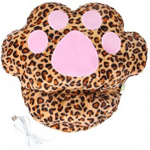 Тапок с подогревом от USB Лапа Леопардовый