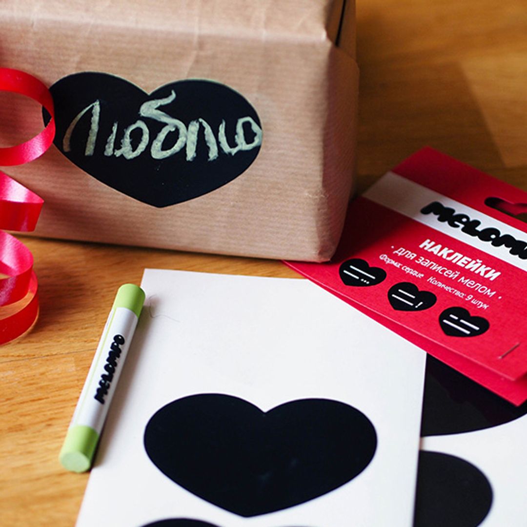 Наклейки для записей мелом Сердечки Меломпо Наклейки для записей мелом Сердечки Меломпо