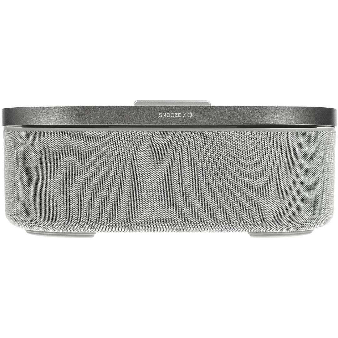 Колонка с часами и беспроводной зарядкой Veske (Серая)