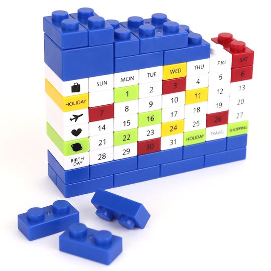                                      Календарь Лего (Синий)