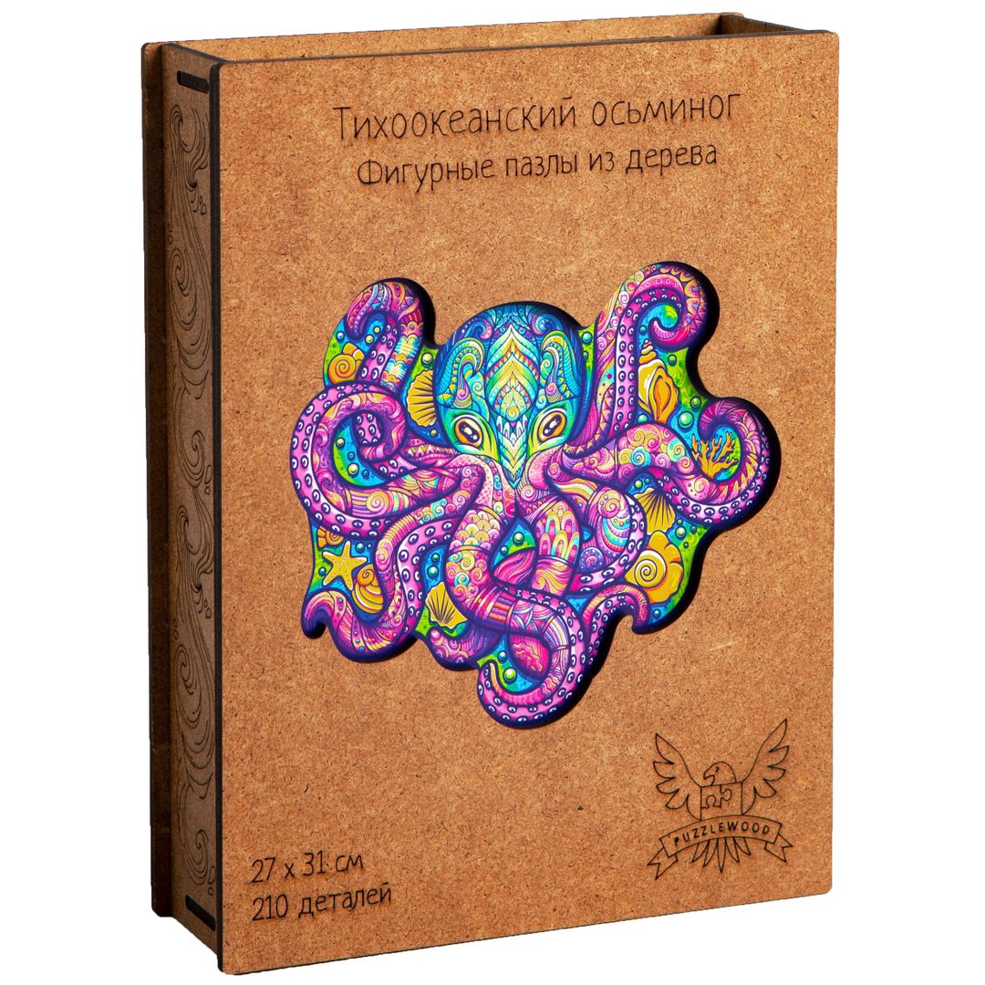 Деревянный пазл Puzzlewood Тихоокеанский осьминог