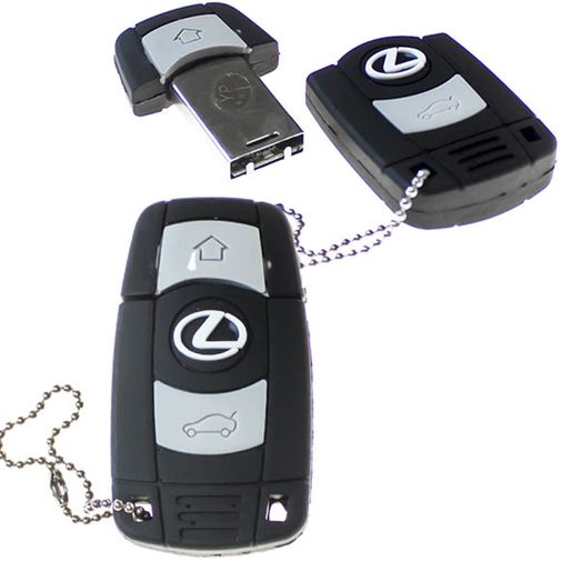 Флешка Lexus 16 Гб Открытая и закрытая крышка Флешка Lexus 16 Гб Открытая и закрытая крышка