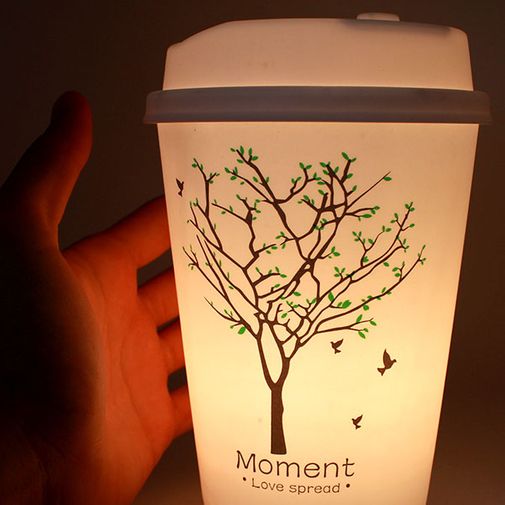 Светильник Стакан с кофе Дерево Светильник Стакан с кофе Дерево