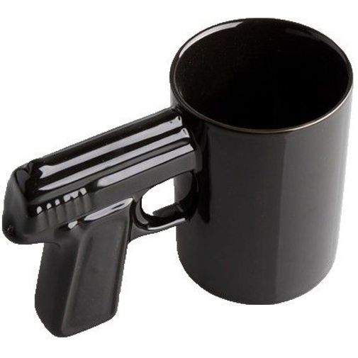 Кружка Пистолет (Черная с черной ручкой) Кружка Пистолет (Черная с черной ручкой)