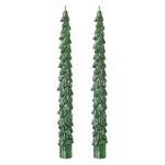 Набор из двух свечей зеленого цвета из коллекции New Year Essential, 25 см Набор из двух свечей зеленого цвета из коллекции New Year Essential, 25 см