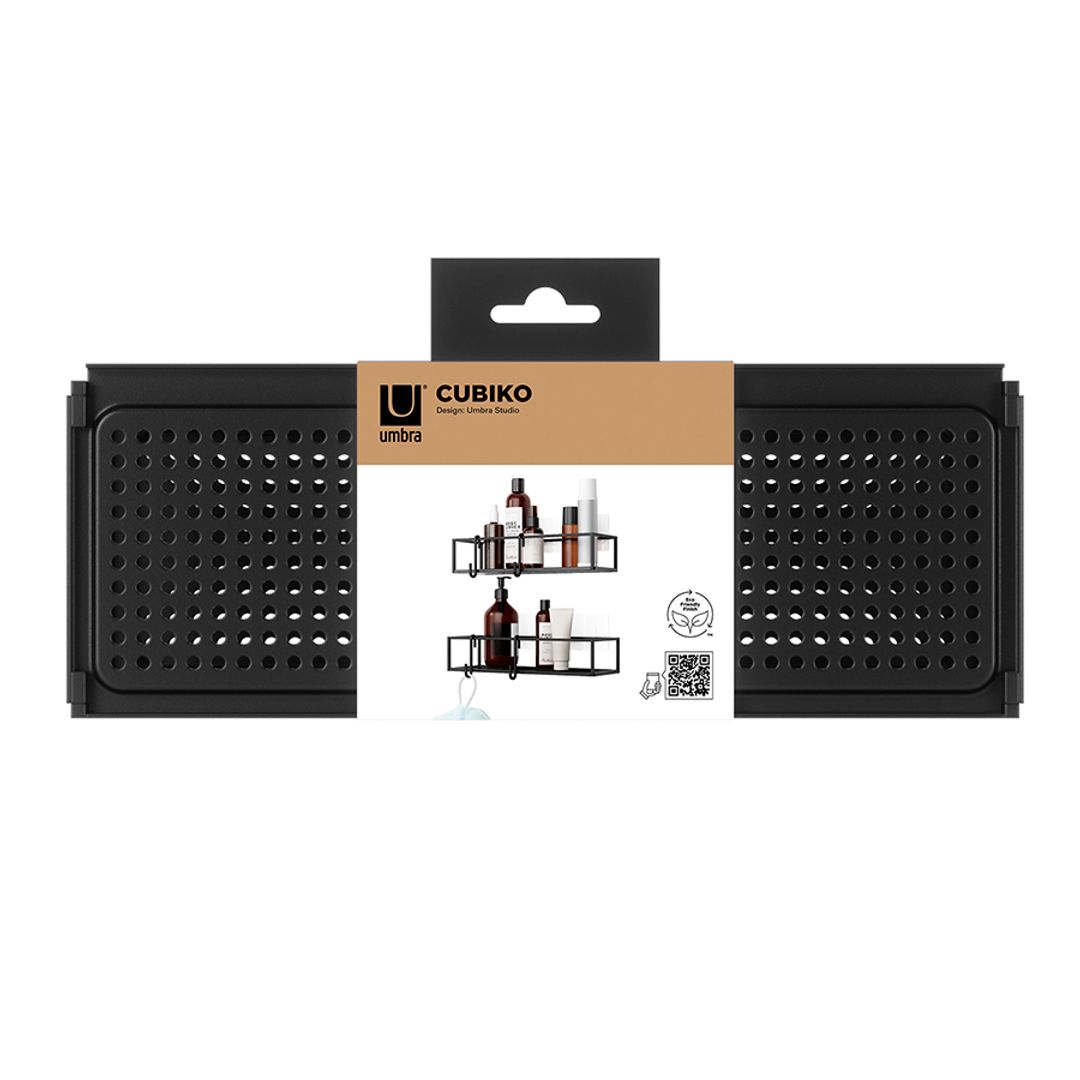 Набор из 2-х полок для ванной Cubiko (Черные)