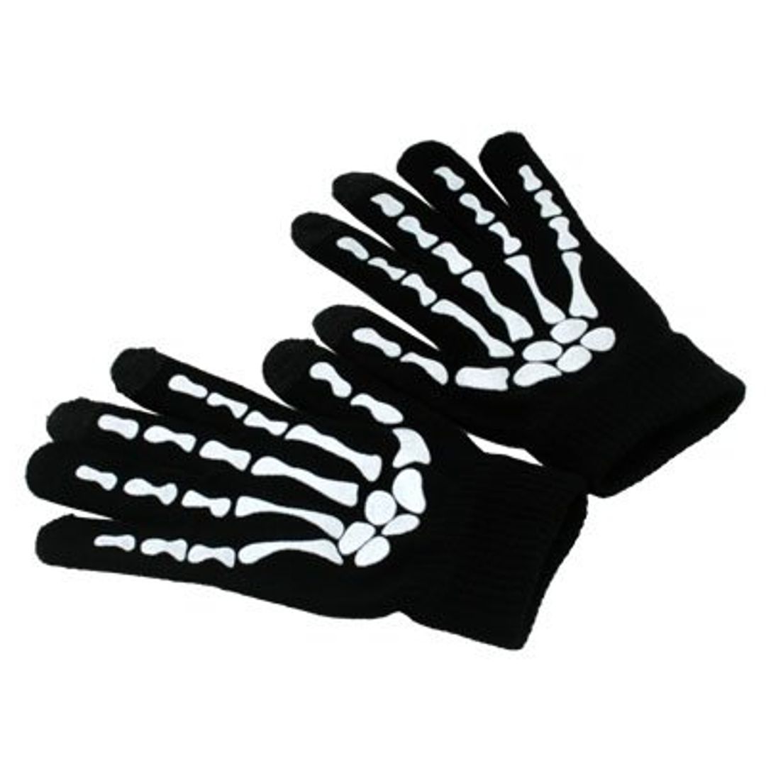 Перчатки для сенсорного экрана Скелет