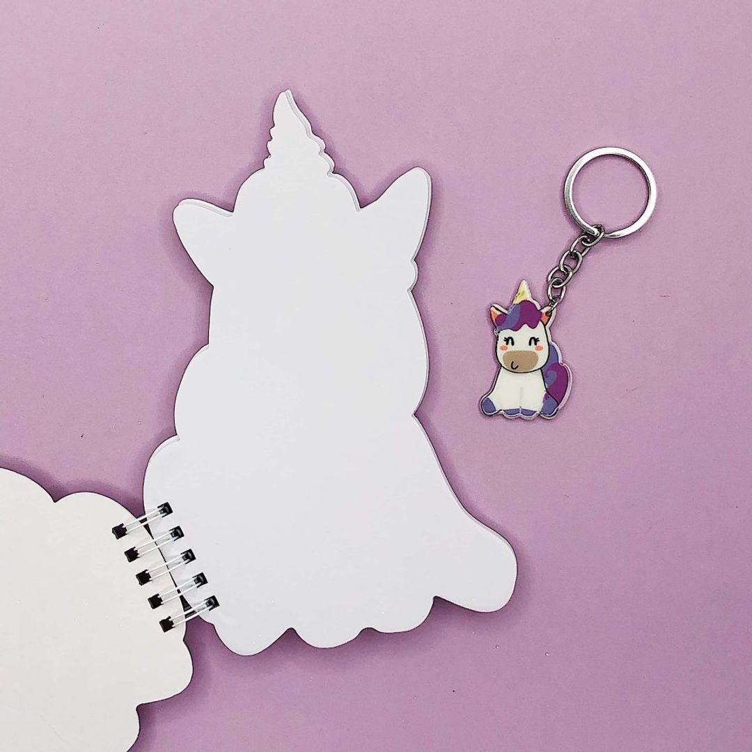 Блокнот+брелок Единорог Sedentary unicorn Блокнот+брелок Единорог Sedentary unicorn