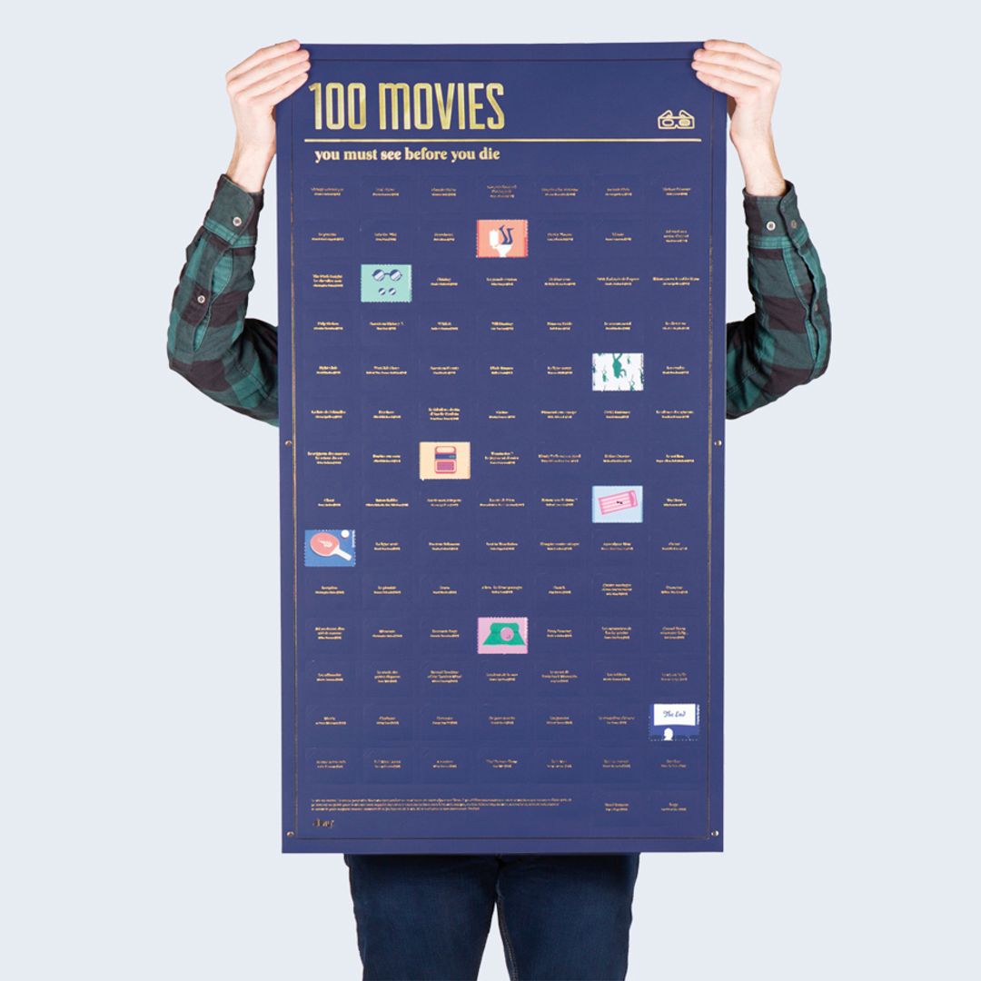 Плакат 100 фильмов которые нужно посмотреть Плакат 100 фильмов которые нужно посмотреть