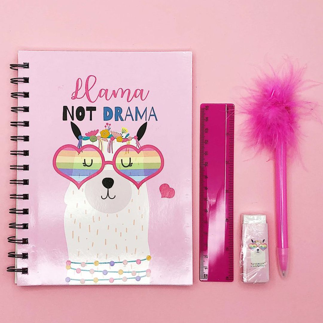 Канцелярский набор Лама Pink lama