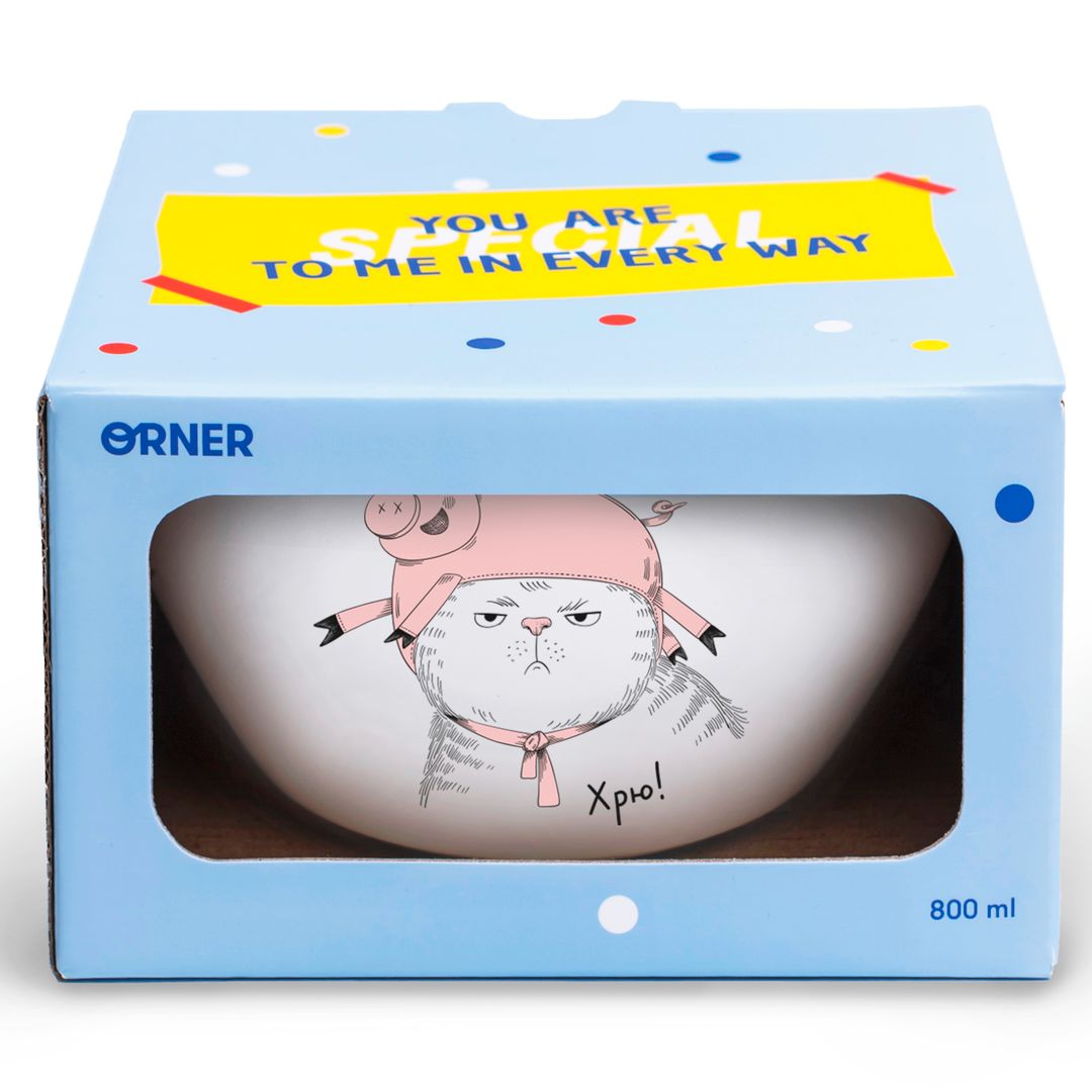 Тарелка глубокая Кот в костюме Хрю! Тарелка глубокая Кот в костюме Хрю!