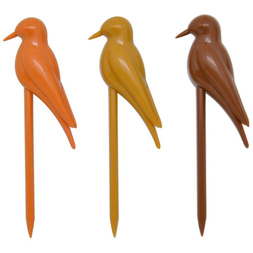 Шпажки для канапе Птички в клетке Три цвета, шесть шпажек Шпажки для канапе Птички в клетке Три цвета, шесть шпажек