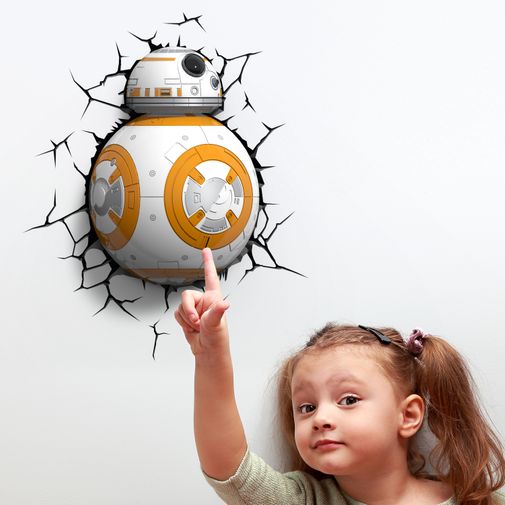 Пробивной 3D светильник Star Wars BB-8