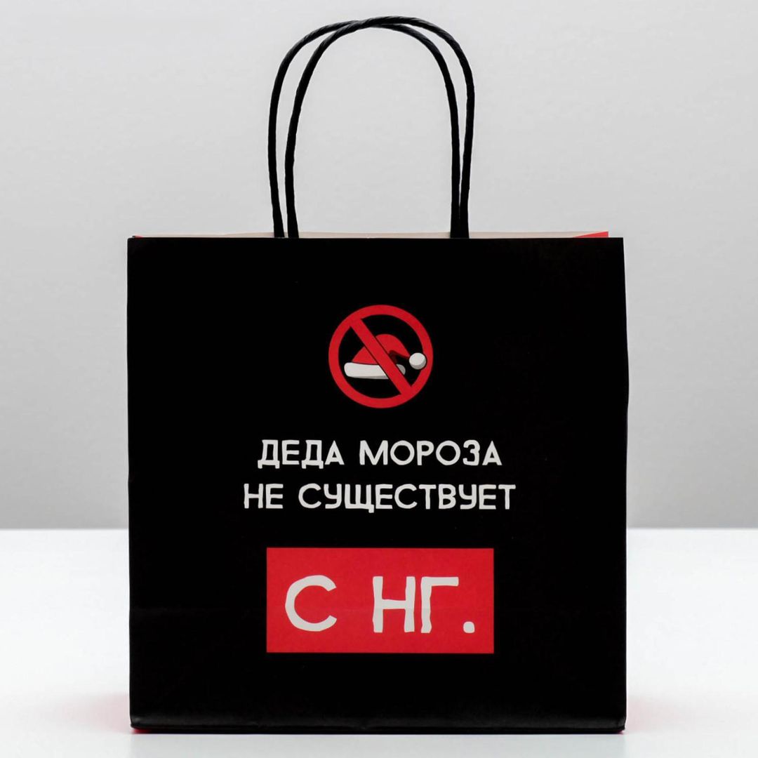 Подарочный пакет Деда мороза не существует (22 х 22 х 11 см) Подарочный пакет Деда мороза не существует (22 х 22 х 11 см)