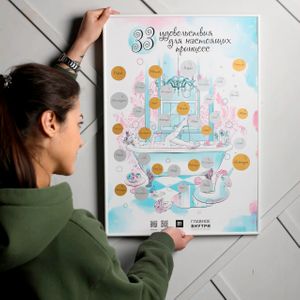 Скретч-постер 33 удовольствия для настоящих принцесс