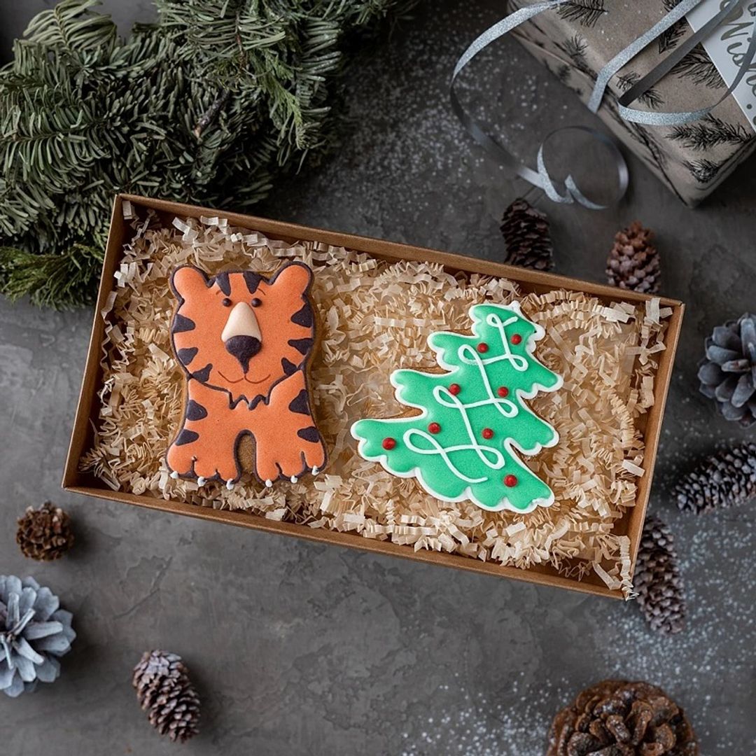 Набор пряников Тигр с елочкой Набор пряников Тигр с елочкой