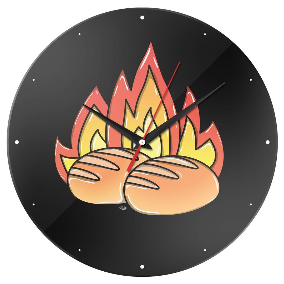 Часы настенные Булки горят Часы настенные Булки горят