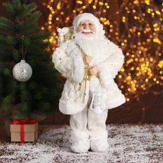 Дед Мороз В белой шубке, с подарками (45 см)