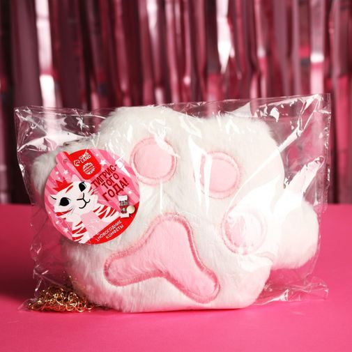 Подарочная сумка-лапка с конфетами Тигристого года Подарочная сумка-лапка с конфетами Тигристого года