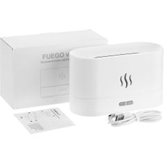 Увлажнитель-ароматизатор с имитацией пламени Fuego ver.2 (белый)