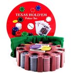 Покерный набор Texas Hold круглый (240 фишек)