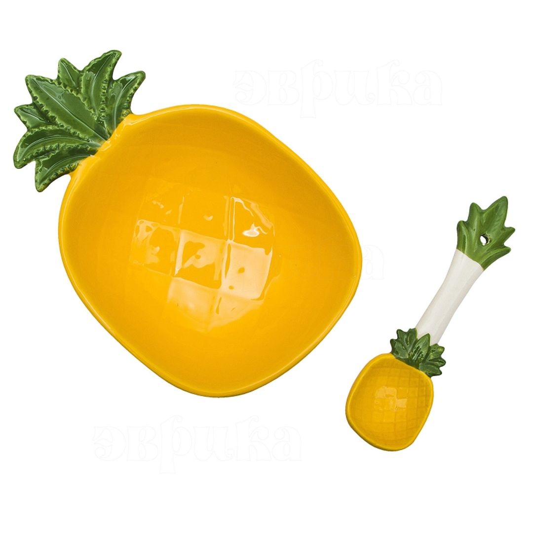 Салатница с ложкой Ананас