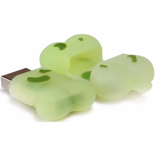 Флешка Косточка Зеленая 2 Гб Флешка Косточка Зеленая 2 Гб