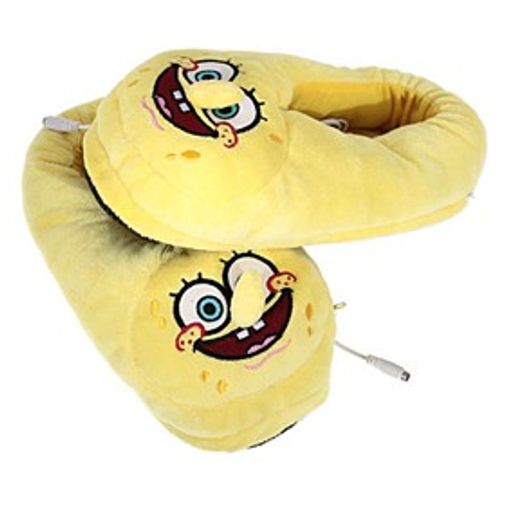 Тапочки с подогревом от USB Губка Боб