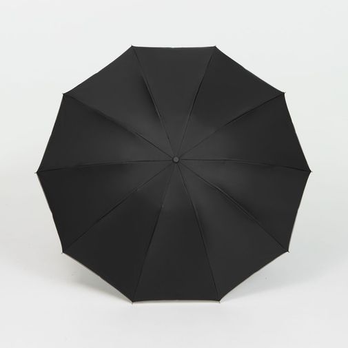 Зонт обратного сложения с ручкой-карабином Foldberry (черный)